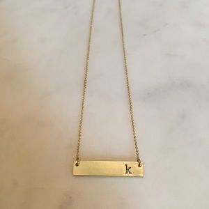 Mudpie “K” Initial Necklace